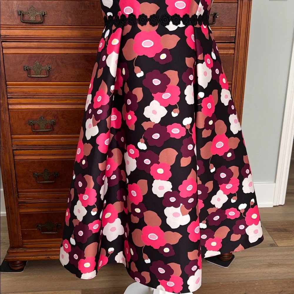 NWT Kate Spade Blooming Mikado Fit and Flare Midi Dress Size 6 Vibrant Floral